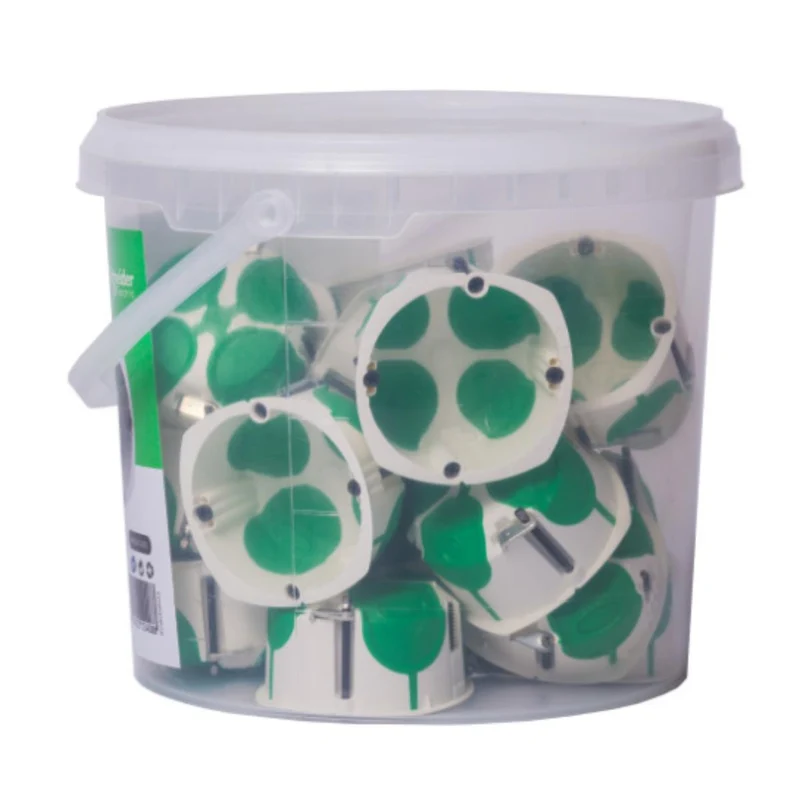 Seau de 22 boîtes encastrement Ø67mm prof. 40mm - Multifix Air - Schneider
