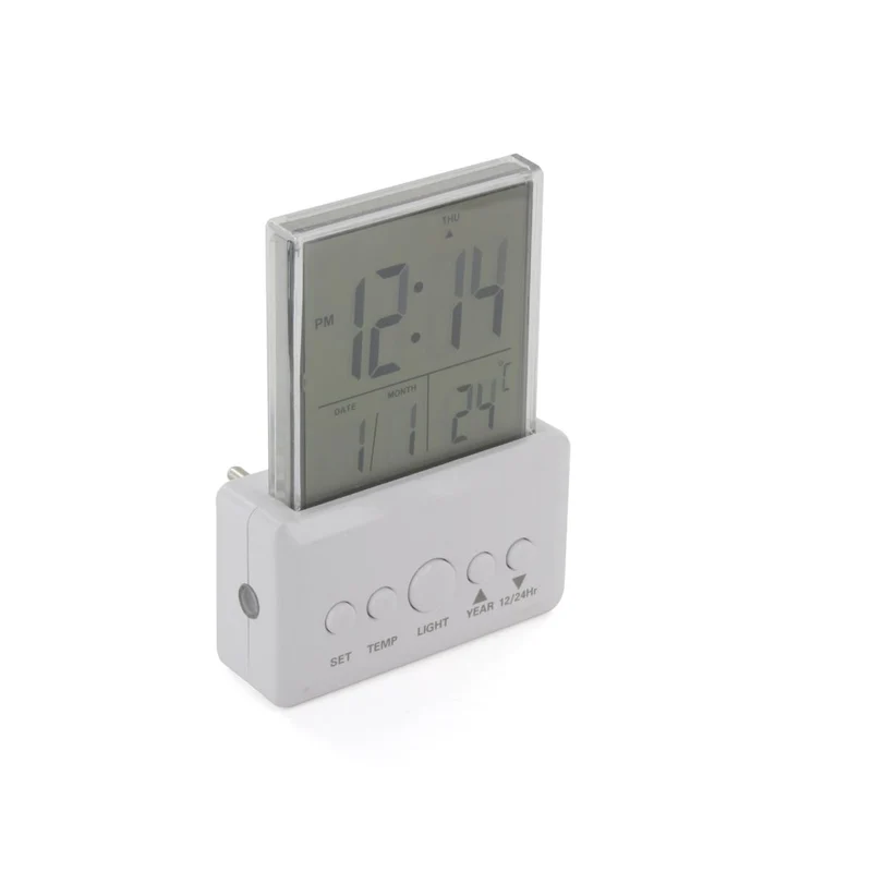 Veilleuse enfichable horloge + batterie - Chacon