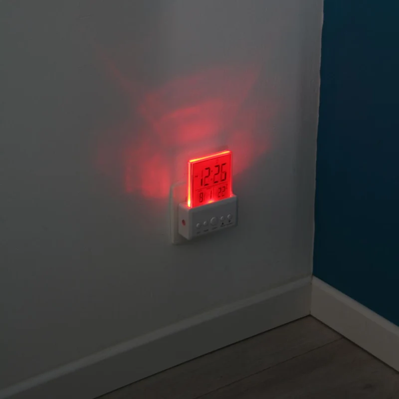 Veilleuse enfichable horloge + batterie - Chacon