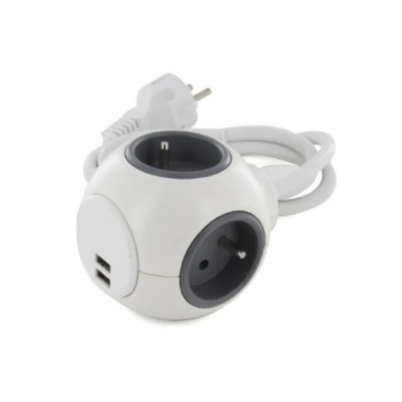 Bloc multiprise PowerBall 4x6A + 2 USB - Chacon