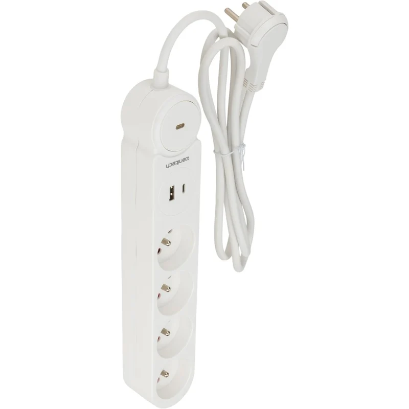 Bloc multiprise Iota 16A + interrupteurs + USB A+C - Zenitech