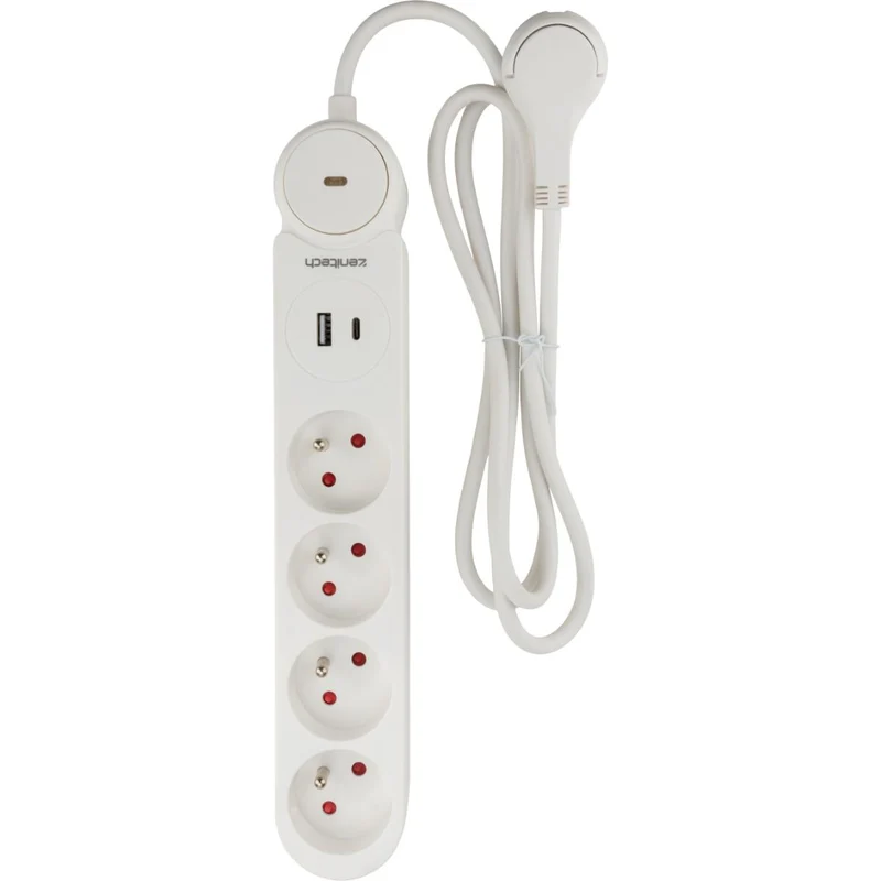 Bloc multiprise Iota 16A + interrupteurs + USB A+C - Zenitech