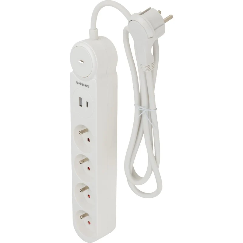 Bloc multiprise Iota 16A + interrupteurs + USB A+C - Zenitech
