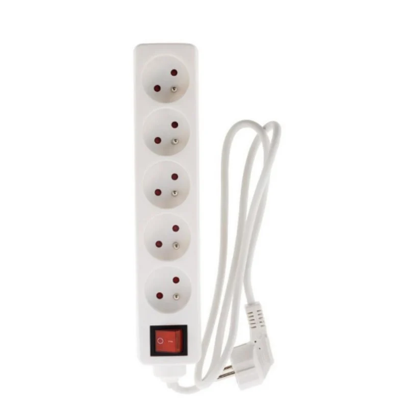 Bloc multiprise 5x16A 2P+T interrupteur - blanc - Zenitech