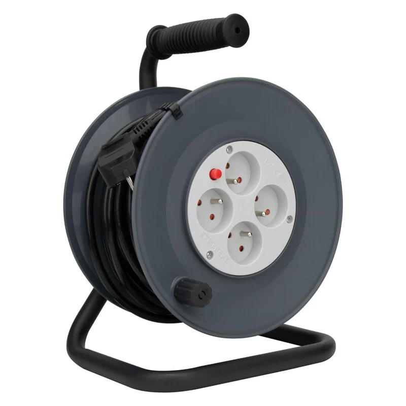Enrouleur H05VV-F 4 prises 3G1,5 + coupe-circuit - Zenitech