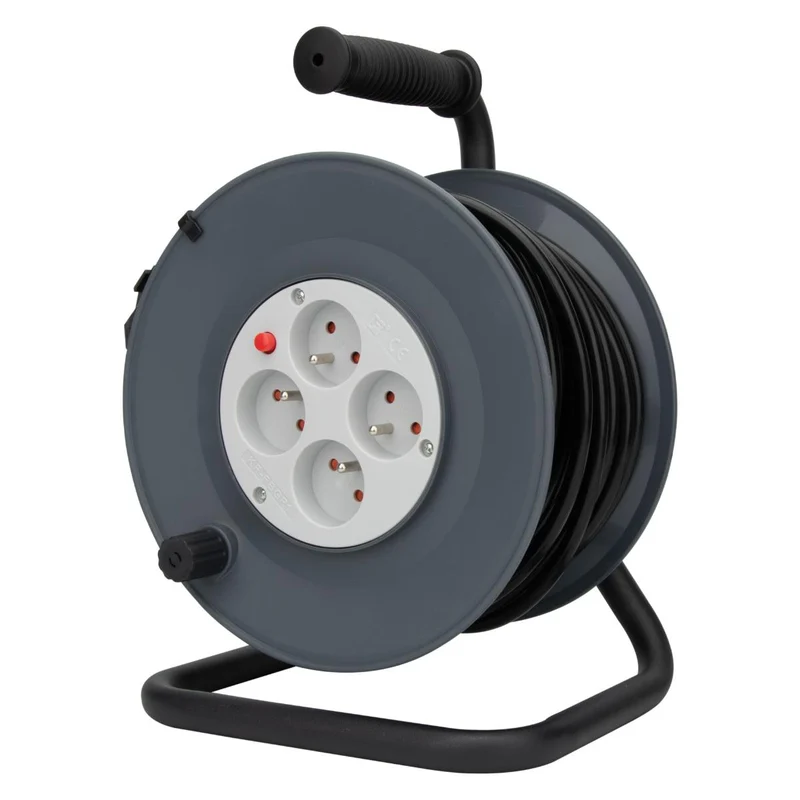 Enrouleur H05VV-F 4 prises 3G1,5 + coupe-circuit - Zenitech