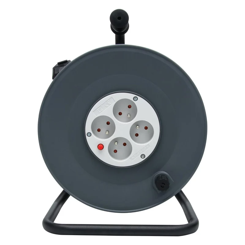 Enrouleur H05VV-F 4 prises 3G1,5 + coupe-circuit - Zenitech