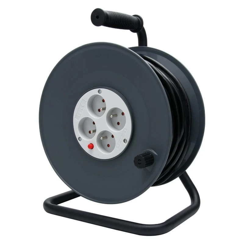 Enrouleur H05VV-F 4 prises 3G1,5 + coupe-circuit - Zenitech