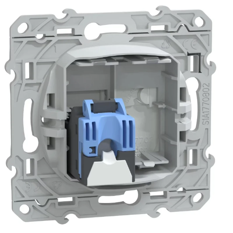 Prise RJ45 cat 6 blindée auto Blanc - Ovalis - Schneider