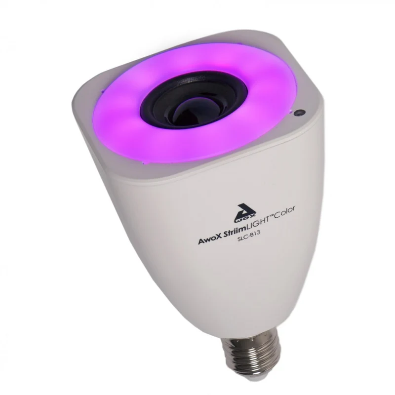 Ampoule LED E27 couleur + enceinte Bluetooth intégrée - Chacon