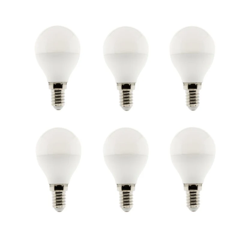 Lot de 6 ampoules LED sphériques 5W E14 400lm 6500K - Zenitech
