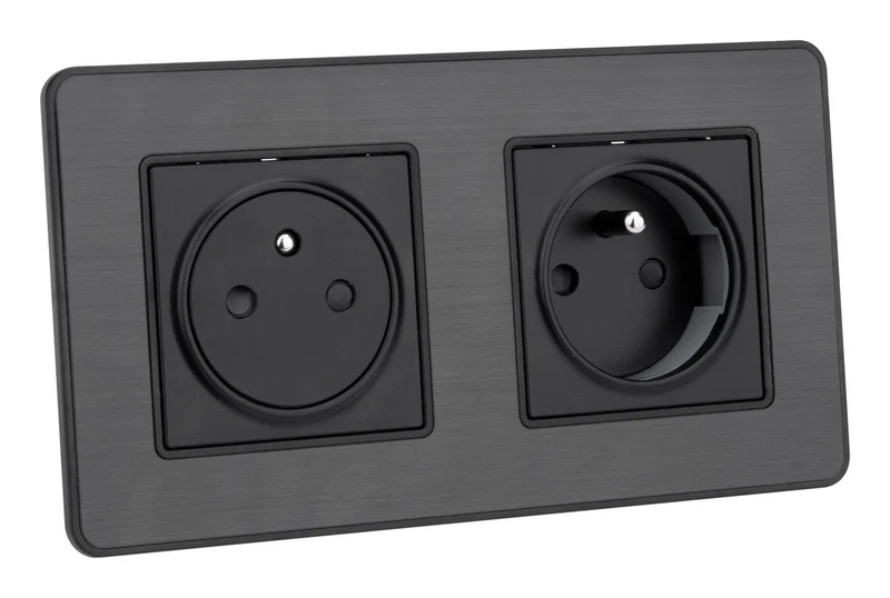 Set de 3 prises 2P+T simple, double et triple - Zenitech