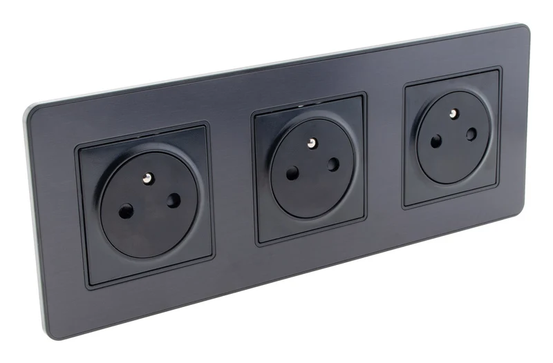 Set de 3 prises 2P+T simple, double et triple - Zenitech