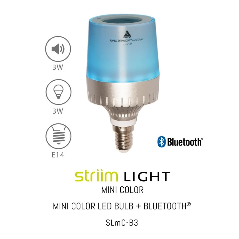 Ampoule LED E14 Bluetooth + enceinte avec télécommande - Chacon