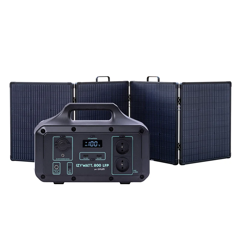 Pack générateur solaire LFP Izywatt 800 + panneau solaire 200W - Orium
