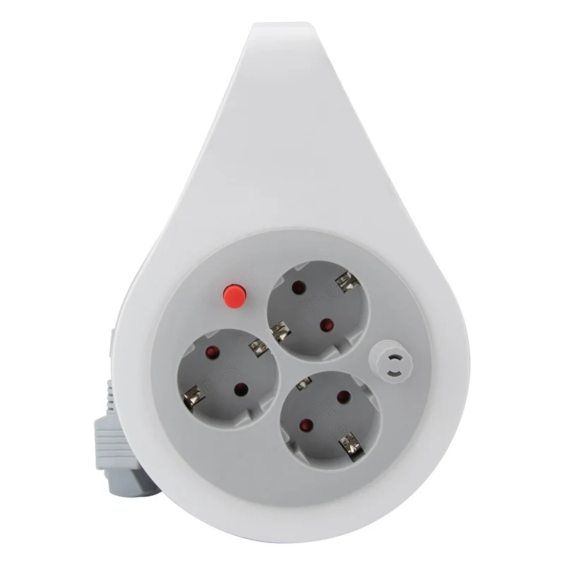 Enrouleur domestique Schuko 3 prises 7m - Gris - Zenitech