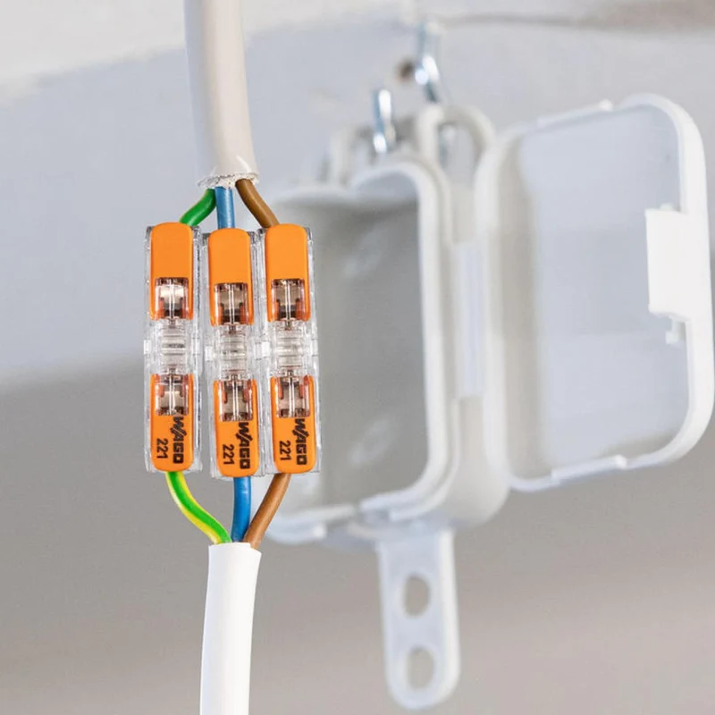 Borne à leviers S221 In Line 4mm² – rigides & souples – (vendue à l'unité) - Wago