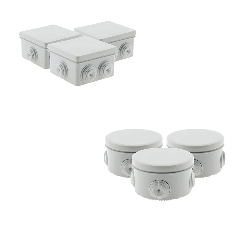 Lot de 6 boîtes de dérivation étanches IP55, entrée sans découpe - Zenitech