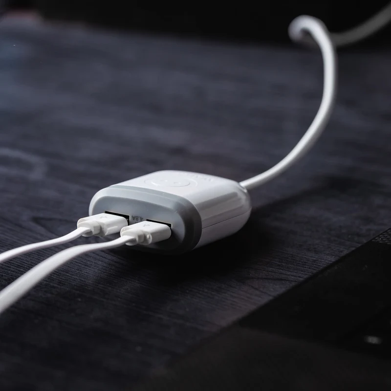 Rallonge 3m avec 2xUSB 4,8A à charge ultra rapide - Blanc - Watt and Co