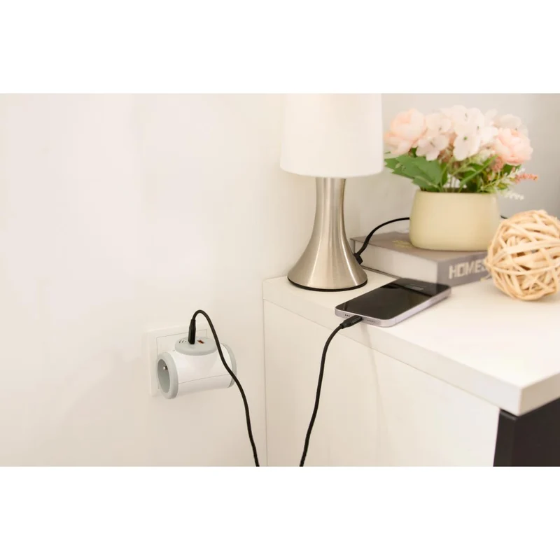 Biplite rotative design et compacte 16A + USB A/C - Watt and Co