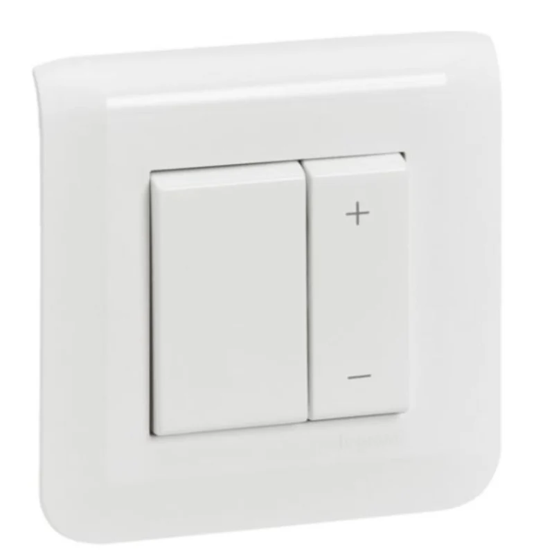 Variateur toutes charges 2 fils Blanc complet avec plaque - Mosaic - Legrand