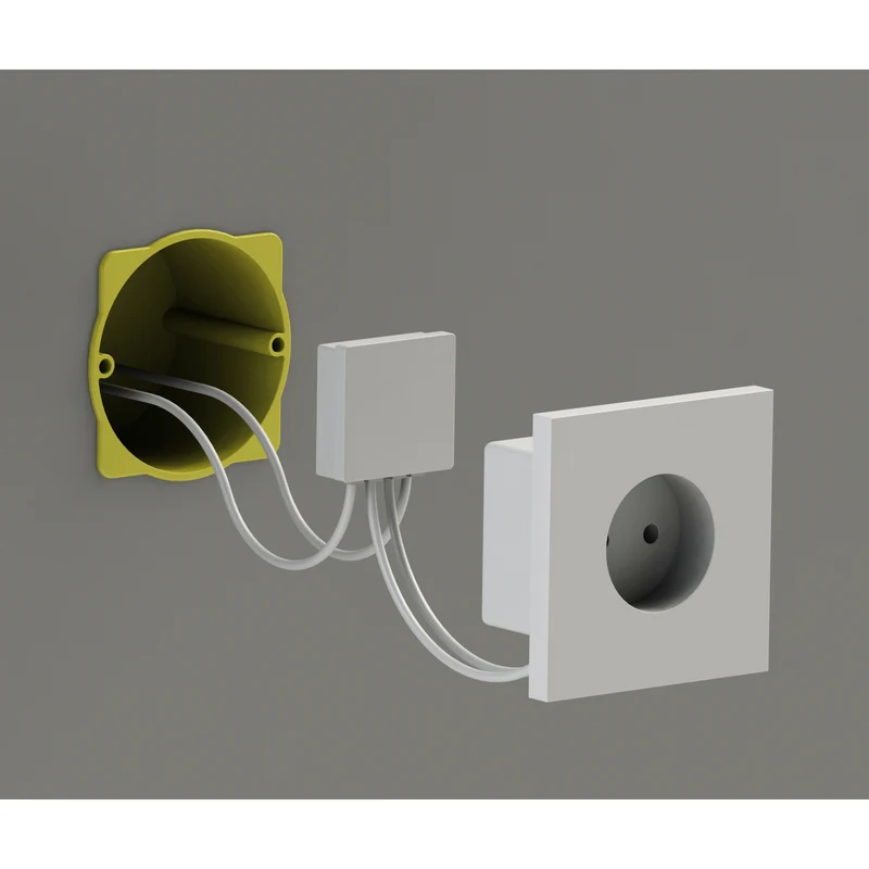 Micro module prise encastrée - 3500W - extra plat - Blanc - DiO