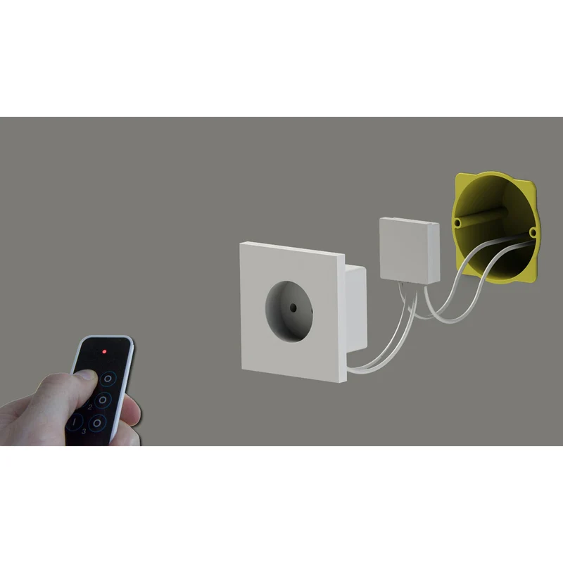 Micro module prise encastrée - 3500W - extra plat - Blanc - DiO