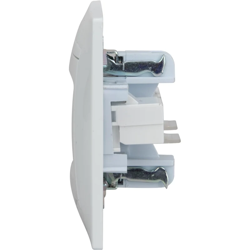 Double prise RJ45 encastrée Zyna - Blanc - Zenitech