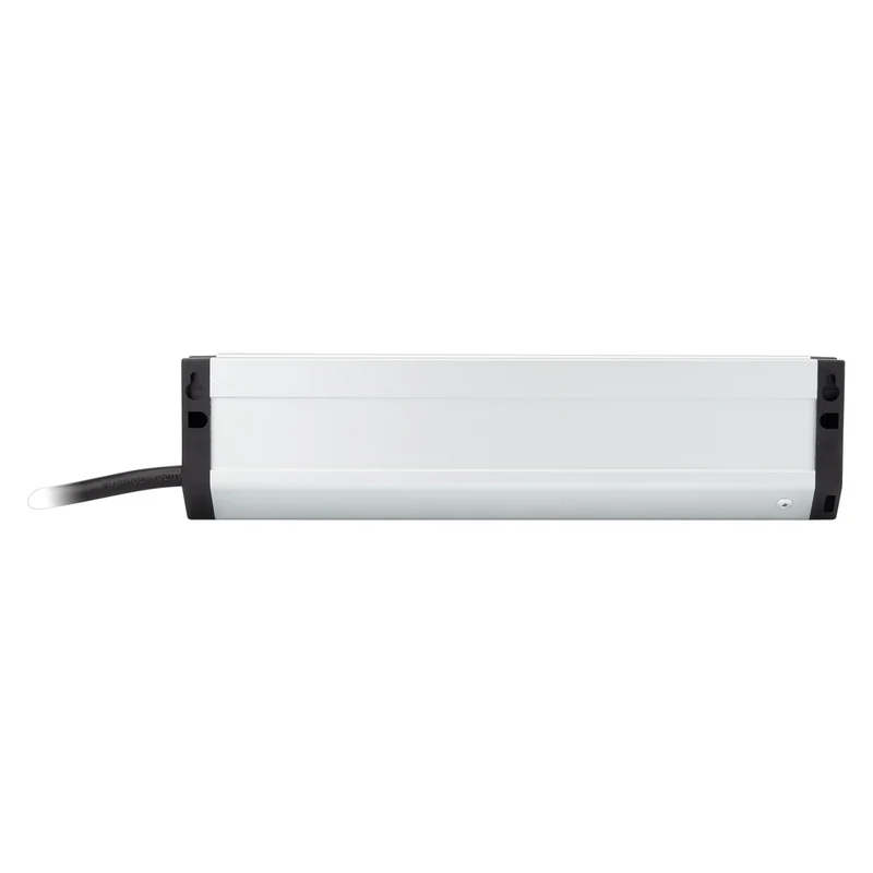 Multiprise support smartphone 3 prises Schuko + 2 USB A - Argent/Noir - Zenitech