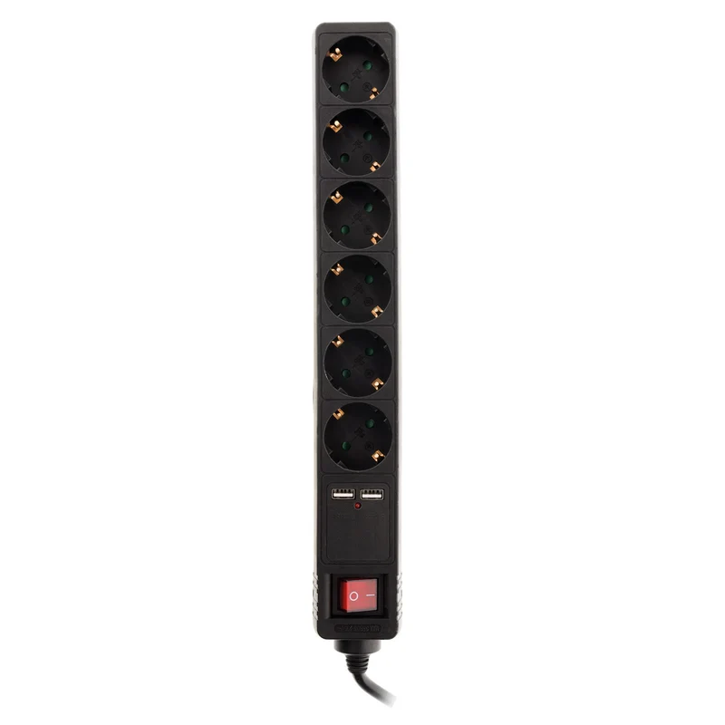 Multiprise Schuko 16A + 2 USB - blanc - Zenitech