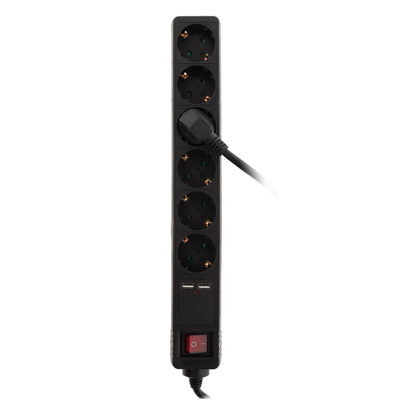 Multiprise Schuko 16A + 2 USB - blanc - Zenitech