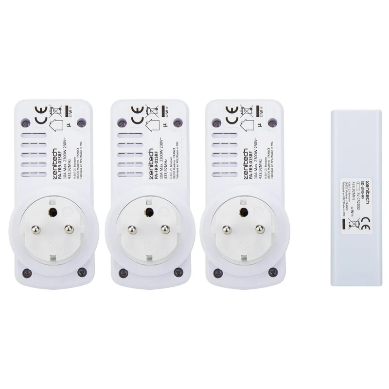 Pack de prises télécommandées - blanc - Zenitech