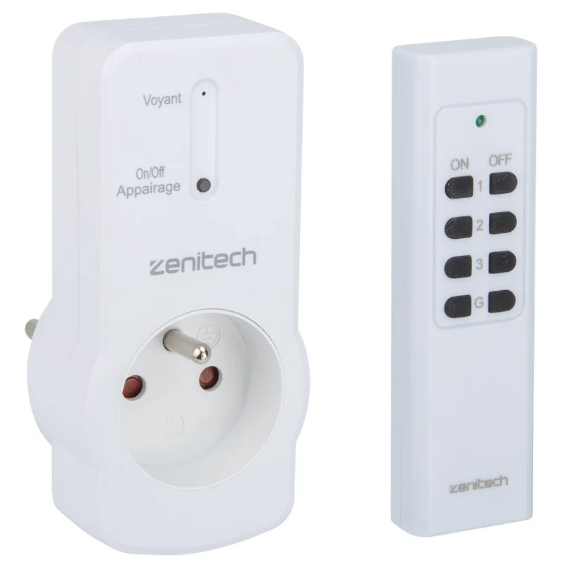 Prise télécommandée portée 25m - Zenitech