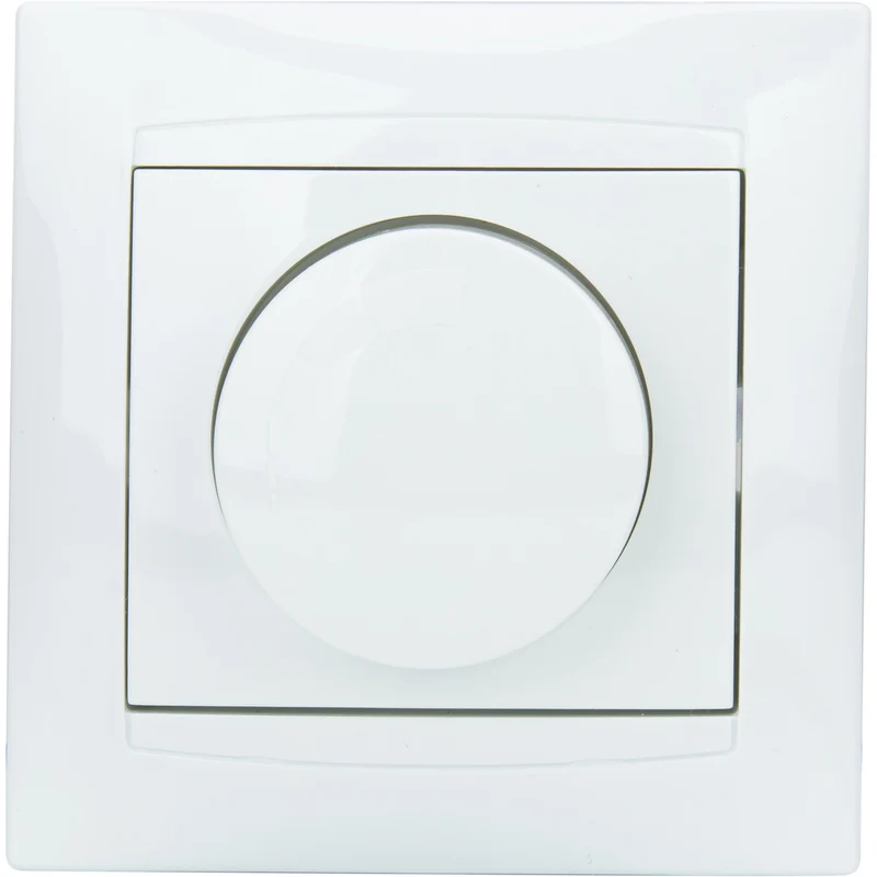 Variateur rotatif encastré 200W Zyna - Blanc - Zenitech
