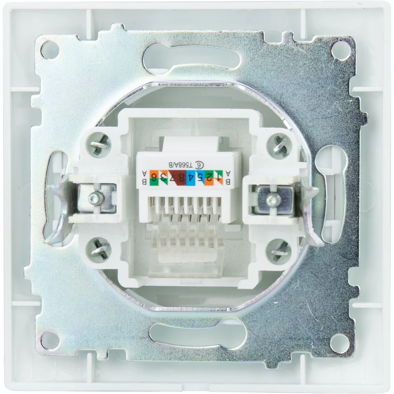 Prise RJ45 encastrée Zyna - Blanc - Zenitech