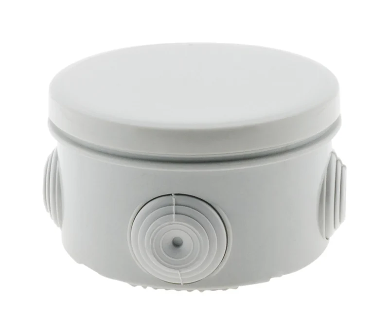 Lot 3 boîtes de dérivation IP55 Ø80x40mm - Gris - Zenitech