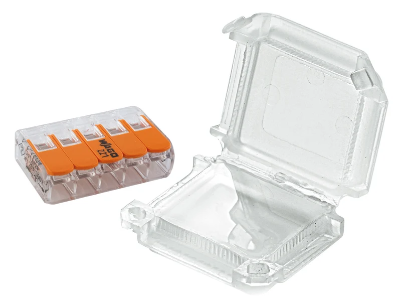 Lot de 2 boîtiers de connexion étanches IPX8 5 entrées S221 - Wago
