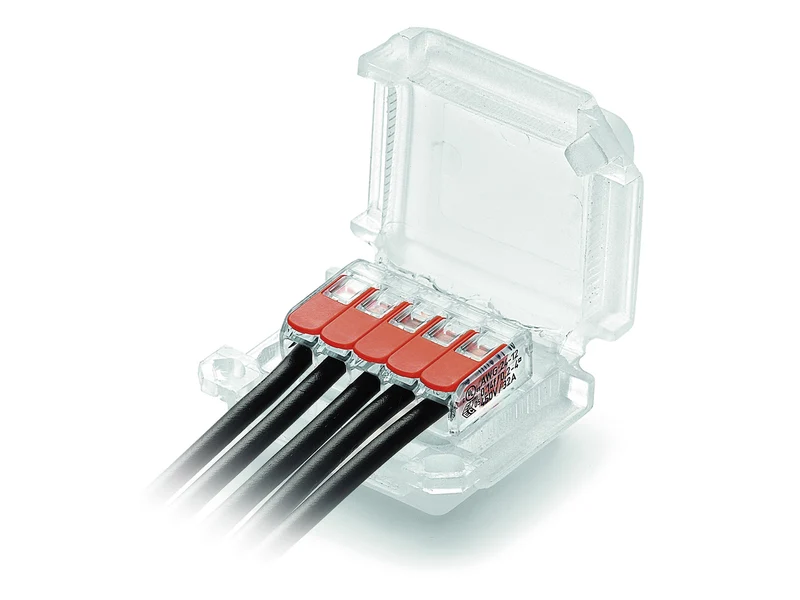 Lot de 2 boîtiers de connexion étanches IPX8 5 entrées S221 - Wago