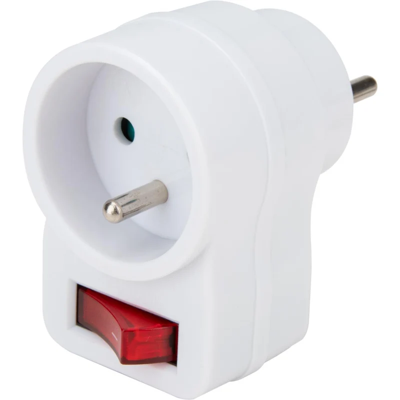 Prise 16A avec interrupteur - Blanc - Zenitech