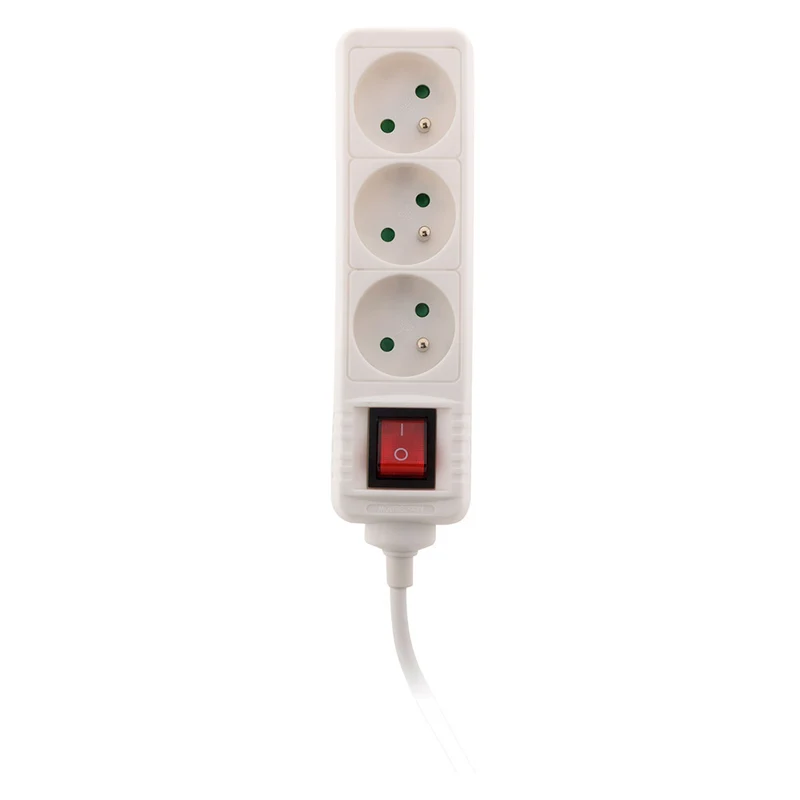 Bloc multiprise 16A 2P+T interrupteur - blanc - Zenitech
