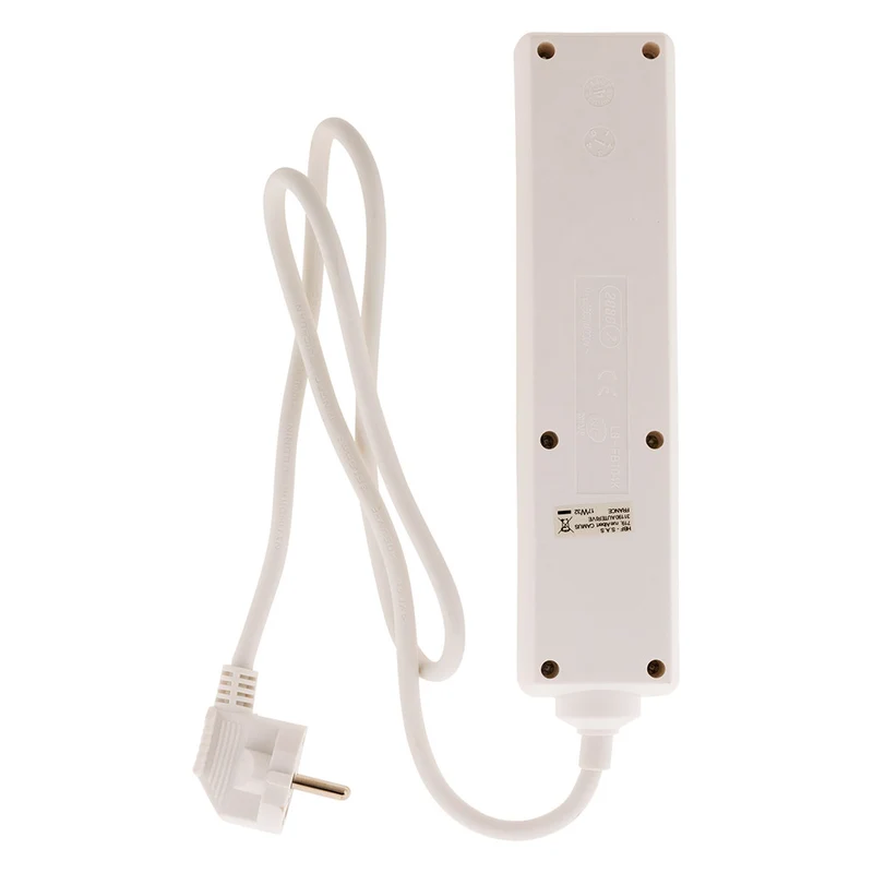 Bloc multiprise 16A 2P+T interrupteur - blanc - Zenitech