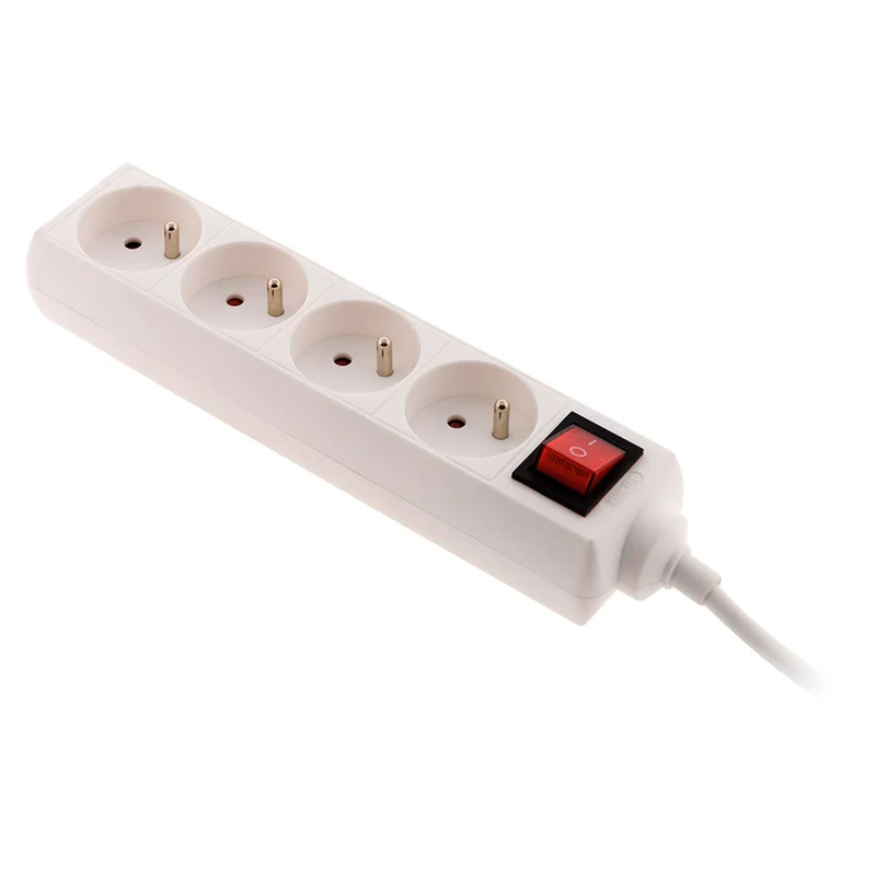 Bloc multiprise 16A 2P+T interrupteur - blanc - Zenitech