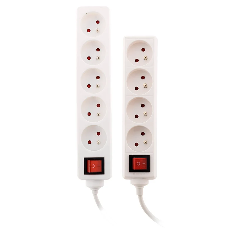 Bloc multiprise 16A 2P+T interrupteur - blanc - Zenitech