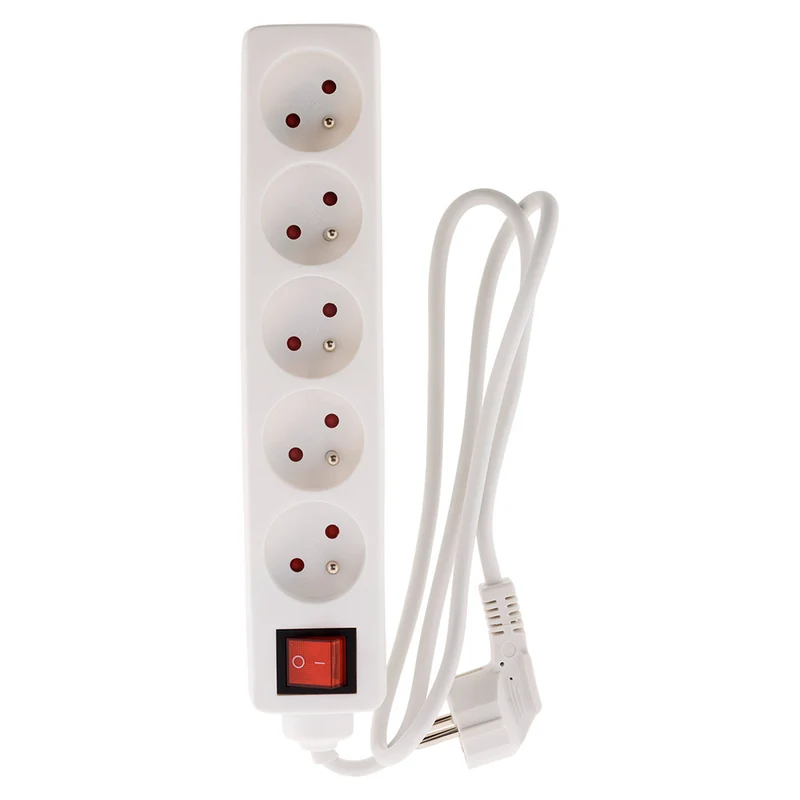 Bloc multiprise 16A 2P+T interrupteur - blanc - Zenitech