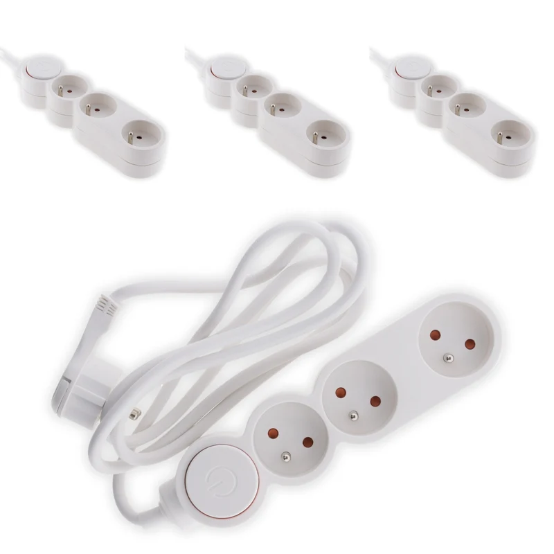 Lot de 4 multiprises Home 3 prises 16A 2P+T - Zenitech