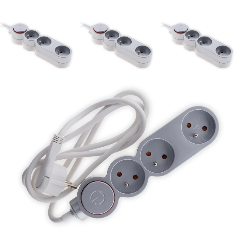 Lot de 4 multiprises Home 3 prises 16A 2P+T - Zenitech