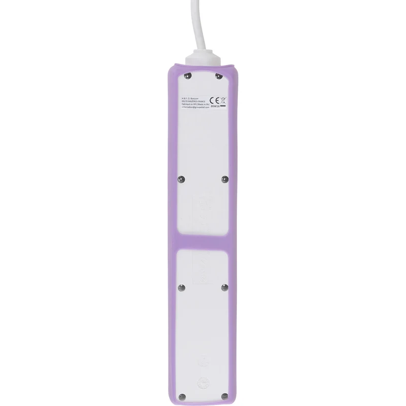 Multiprise 5 prises 16A 2P+T câble 1m + interrupteur - Zenitech
