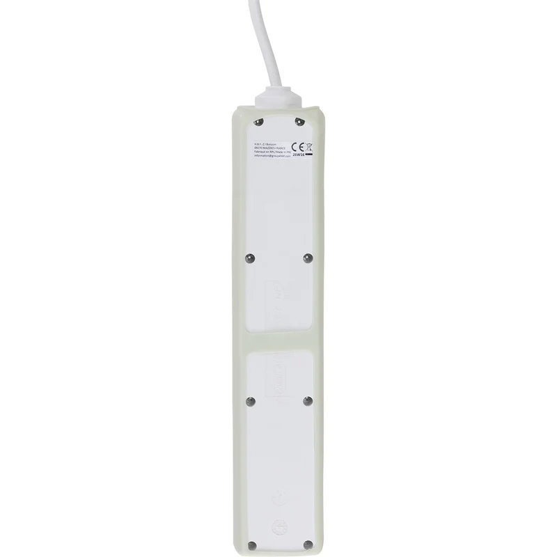 Multiprise 5 prises 16A 2P+T câble 1m + interrupteur - Zenitech
