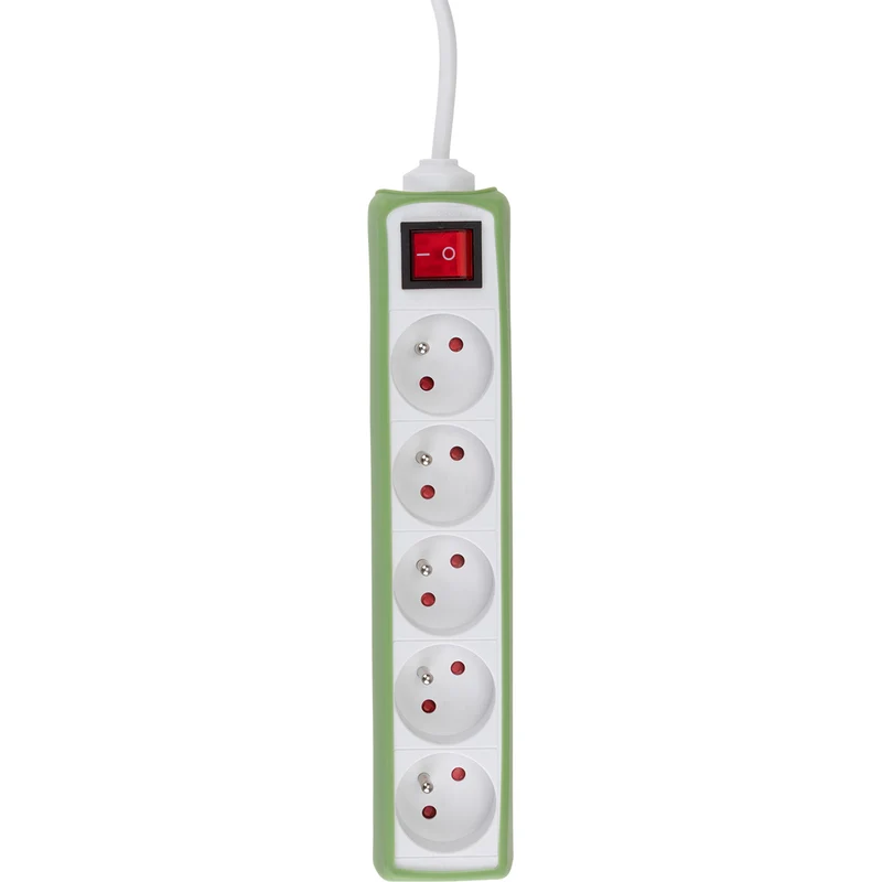 Multiprise 5 prises 16A 2P+T câble 1m + interrupteur - Zenitech