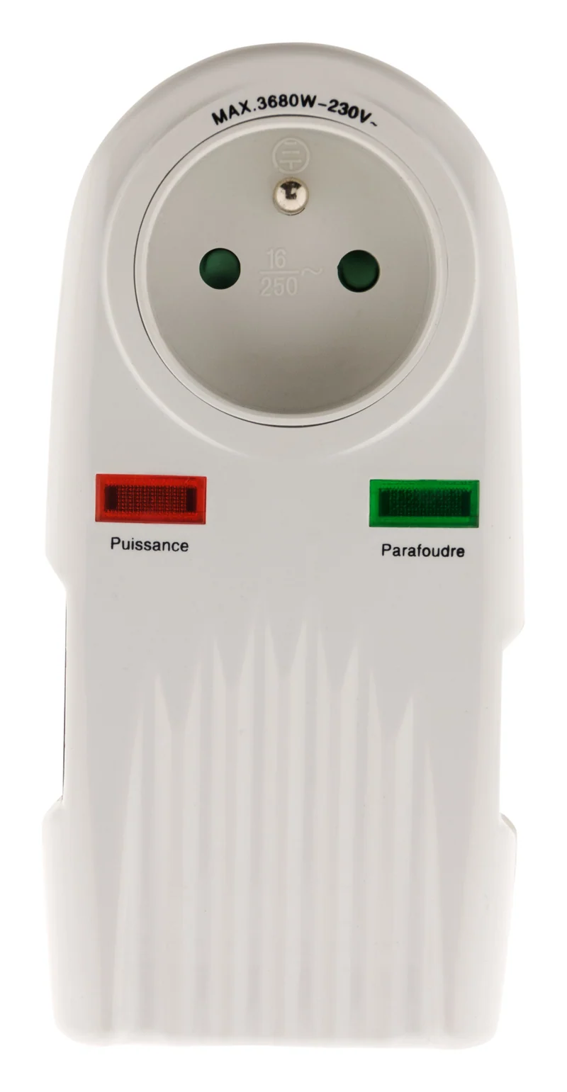 Prise parafoudre téléphone + TV SAT Ø9,52mm - Zenitech